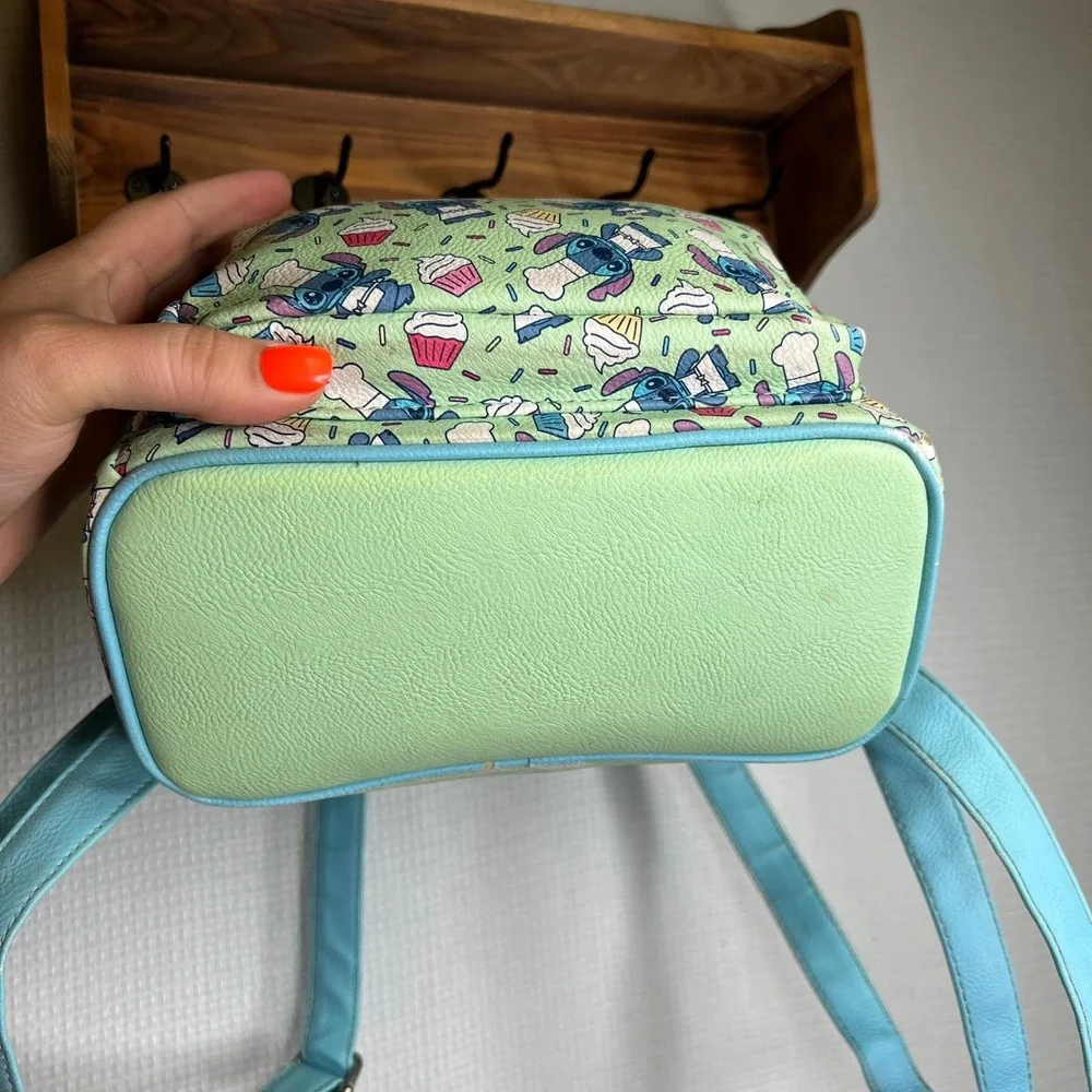 Disney Loungefly Stitch Chef Cupcake Mini Backpack‎ Green Blue